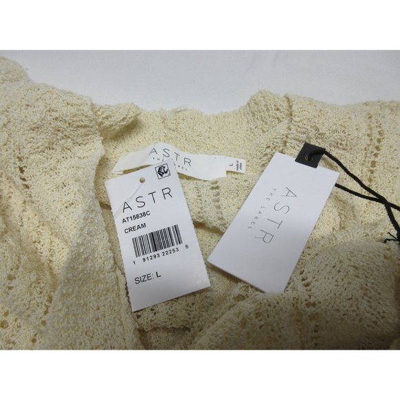 ASTR wrap front pointelle knit sweater - Picture 5 of 11